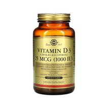 Solgar Vitamin 25 MCG (1000IU) 250정, 250 Softgels, 1병