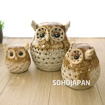 [창고대방출]브라운 부엉이 캔들 홀더(중), 중