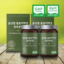 원목재배 꽃송이버섯 함량 100% 발효 분말 가루 효모 베타글루칸, 2통할인 + 세트포장 + 잎새버섯 과립 2포 + 쇼핑백