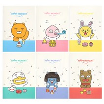 [문구조아] 카카오프렌즈 해피모먼트 신학기 무선제본 노트 네오, 7개