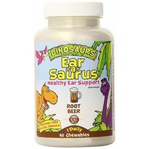칼다이노소어스 KAL Dinosaurs 어린이 비타민 이어-어-사우루스 루트 비어 츄어블, 60개입 × 1개