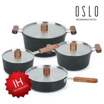 오슬로 인덕션 냄비 4종, 선택:1. 편수18cm+양수20cm+양수24cm+멀티팟