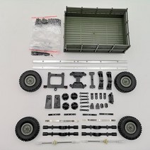 자전거트레일러 WPL B14 B16 B24 C14 C24 군용 트럭 자동차 예비 부품용 4 륜 트레일러 장난감 액세서리, 02 green