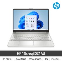 HP 15s-eq3021AU 4세대 AMD 라이젠5 5625U 16GB NVMe 256GB 프리도스, Free DOS, 실버