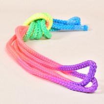 니스포 리듬 체조 줄 로프 다양한색상 체육 준비물 3m, 그린-옐로우