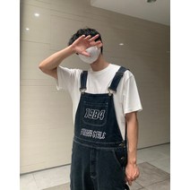 남자 데님 점프수트 청 캠핑 멜빵 펑키 스타일 솔리드 컬러 오버올 트렌디 브랜드 루즈 캐주얼 점프 슈트 남성 힙합 스트레이트 바지