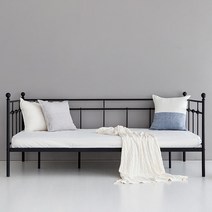 마켓비 BERGEN 데이베드 침대 슈퍼싱글사이즈 SS 120x200, 매트블랙