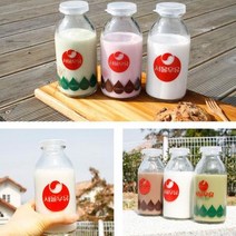 서울우유 공병 밀크티병 보틀 요거트 과일청 유리병 수제청병 우유병 밀크글라스 딸기 두유, 밀크, 1개