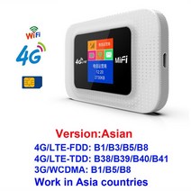 lte 라우터 와이파이 유무선 공유기 5g MD921 USB 4G 미니 3G Lte 충전식 배터리 무선 휴대용 포켓 모바일 핫스팟 자동차 Sim 카드 슬롯, [02] Asian Version, 02 Asian Version