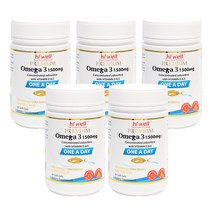 [공식판매점] 하이웰 프리미엄 원어데이 오메가3 1500mg 90캡슐 5개