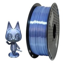 실크 실버 블루 PLA 175mm 1KG 3D 프린터 필라멘트 1kg 스풀 프린팅 재료 CC3D 샤인 실키 샤이니 메탈릭 메탈 골드 구리 브론즈 스페이스, Silver Blue