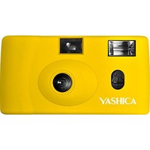 야시카 mf-1 35mm 필름 카메라와 35mm 필름 노란색