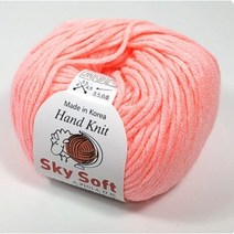 스카이소프트 인형실 굵은 털실 아크릴 코바늘 뜨개실, 8.핑크, 1개