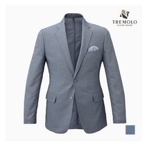 인디안 TREMOLO V종광 멜란지 L블루 자켓_TRNFUVM4126