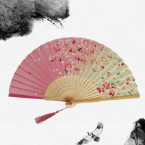중국어 일본어 실크 접이식 팬 나무 클래식 댄스 고품질 술 우아한 여성 홈 인테리어, 25 25