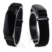 Fitbit Luxe 핏빗 럭스 벨크로 스트랩 루프 시계줄 블랙 슬림밴드, 단품, 단품