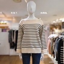미센스 보트넥 스트라이프 니트(MB1YKNM601Z)