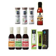 청정원 캠핑용 와사비 소스 소금 간장 4개 골라담기, 생와사비40gx2+고깃집양파절임소