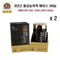 삼지원홍삼 6년근 홍삼농축액 에이스 240g 원액 액기스 백제금산인삼농협 금산인삼 진세노사이드, 2개