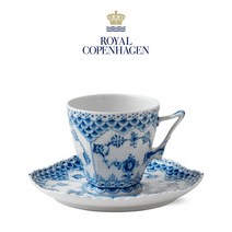 [Royal Copenhagen] 로얄 코펜하겐 블루 플루티드 풀 레이스 커피컵＆받침 018304, 단품 018304