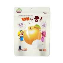 해호 뽀로로 동결건조과자 배가 쿵 천연 과일칩 15g, 4개