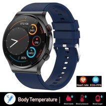 스마트시계 2022 ECG PPG 스마트 워치 남자 레이저 측정 심박수 혈압 시계 건강 스포츠 피트니스 방수 Smar, 07 Blue silicone