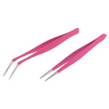 2PCS 스테인리스 스틸 네일 도구 속눈썹 연장 핀셋 Nippers 뾰족한 클립, PR