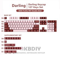 키보드 키 캡 포인트 커스텀 체리 자판 배열 kbdiy gmk keycap 클론 올리비아 북극 레드 블루 사무라이 달링 루디 oem 프로필 더블 샷 pbt keycaps for, gmk 달링