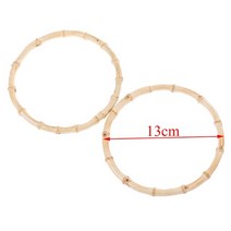 가방손잡이 가방끈 가방스트랩 1 쌍 2 크기 핸드백에 대 한 라운드 대나무 가방 핸들 수제 diy 가방 액세서리 15x15cm13x13cm