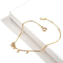 14k 트렌드가 예쁜 하트 큐빅 팔찌