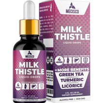 Mecisco 밀크씨슬 액상 추출물 드롭스 2Fl oz 59ml, 1개