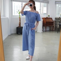 배꼽 D58-5 트와일 빅사이즈여성의류 점프수트 44~110