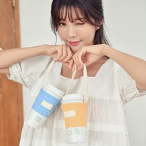 코코드림 에코 드링크백 재사용컵홀더 텀블러백 컵가방 캔버스백 휴대용, 스카이