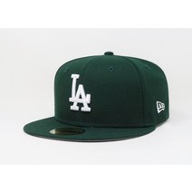 New Era 뉴에라 59 남성 캡 MLB 로스앤젤레스 다저스 베이직 다크그린 모자