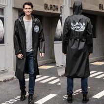 산상품 패션 성인 긴 비옷 여성 남성 방수 후드 블랙 야외 하이킹 여행 낚시 사이클링