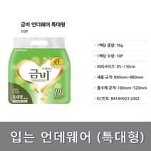 금비 언더웨어 특대형 (1팩) 성인기저귀, 1팩, 10매입