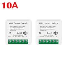 tuya mini wifi diy switch 1610a 2 way control smart home Automation module works with alexa google h, 10A 2개, 협력사