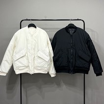 맨스토리 남자 겨울 패딩 오버핏 MA-1 무지 투웨이 항공점퍼