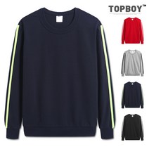TOPBOY 아디오스 소매라인 맨투맨 티셔츠 (SCC1347PT)