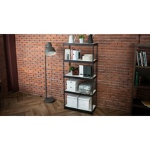 하트랙 조립앵글선반 폭400mm 2단 3단 4단 5단 6단 화이트 블랙 무볼트 무소음 베란다 창고 신발장 팬트리 정리수납장, 300, 1200/4단