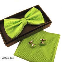 명품 넥타이 혼주 여름 선물 슬림 실크 men bow tie set 3ps cufflinks pocket square solid color check bowtie for men