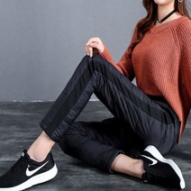 따뜻한 겨울 오리털 깃털 여성 패딩 바지