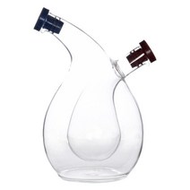 오일 및 디스펜서 보관 용기 다이닝 바 파티 뷔페용 350ml 봉인된 클리어 소스 오일 병, 굽힘, 유리