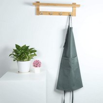 레스모 런던톡 카페 바리스타 업소용 앞치마 작업용 그린 UAL-012_사은품 행주, 인올 수입 카페앞치마/딥그린_UAL-012
