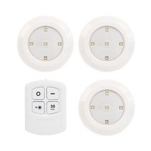 갤러리데코 붙이는 LED 무드등 조명 퍽라이트 3P+리모컨세트, 전구색