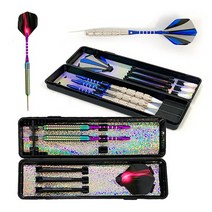 선수용 개인용 PVC전자 다트핀 세트 수납케이스포함, 퍼플