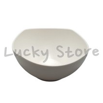사각볼 그릇 접시 한정식 식당 앞접시 샐러드볼 국그릇 탕기 면기 멜라민 사각 식기 - 업소용 한식 중식 일식 양식 퓨전 예쁜 그릇 사각그릇, 매트 사각볼-419, 크림