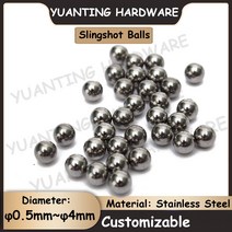 짐볼 50Pcs 직경 0.5mm ~ 4mm SUS304 스테인레스 스틸 공 사냥 Slingshot 정밀 철강, 07 2mm (50Pcs)