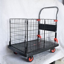접이식 대차 사각 끌차 수레 핸드카 택배 배송 운반, 8 90x60 블랙 접이식
