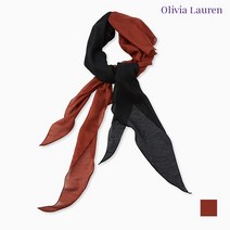 올리비아로렌 OLIVIA LAUREN 브라운 폴리 스카프_VYCXFUF8131
